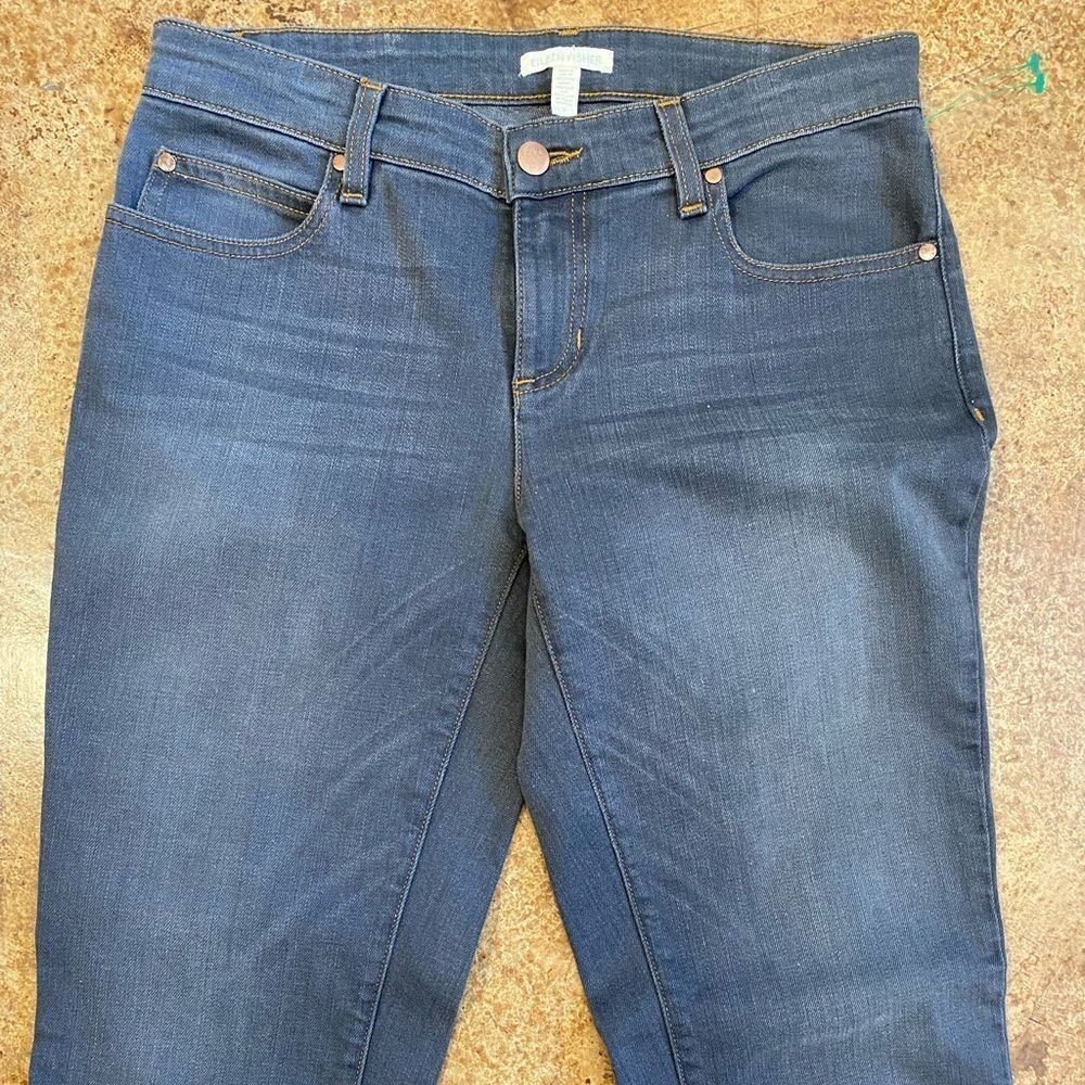 Eileen fisher medium wash organic cotton straight leg jeans